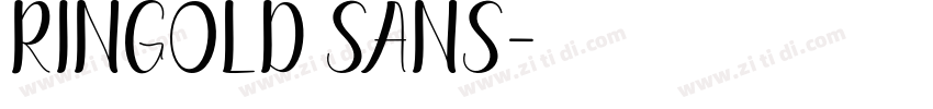 Ringold Sans字体转换